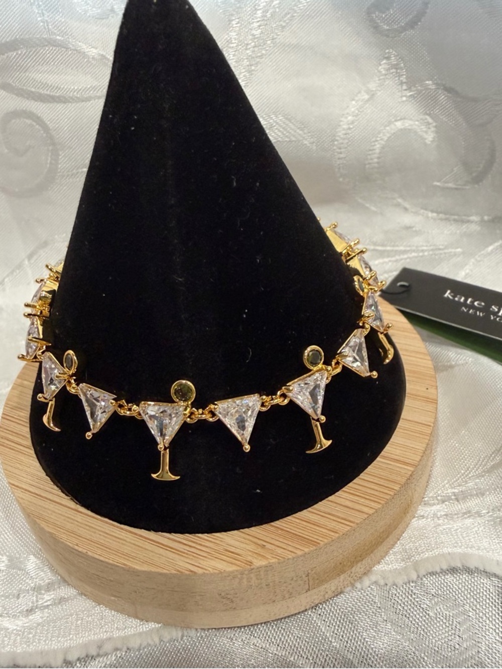 kate spade Gold Martini Charm Bracelet with Green Olives. New - Picture 6 of 6